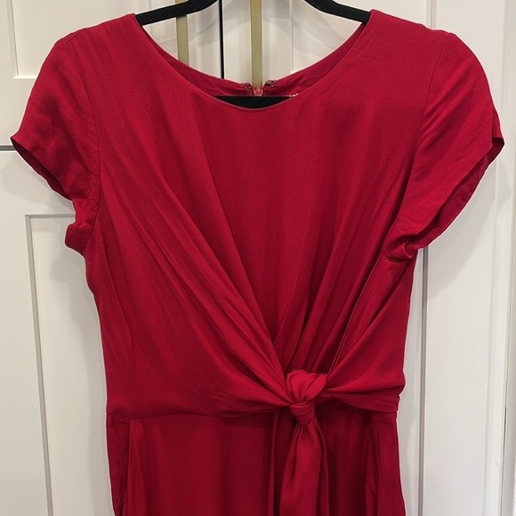 Maeve Grier Red Midi Wide Leg Jumpsuit - Picture 2 of 16